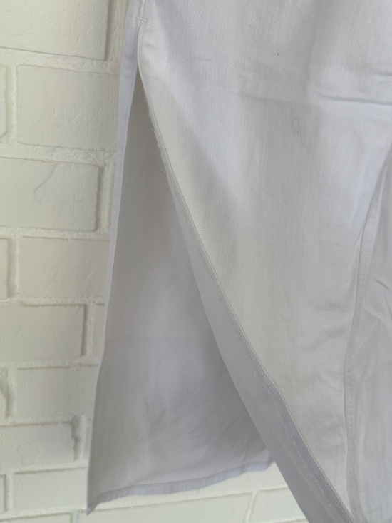 Express White High Rise Midi Jean Skirt Size 12 - Picture 6 of 16